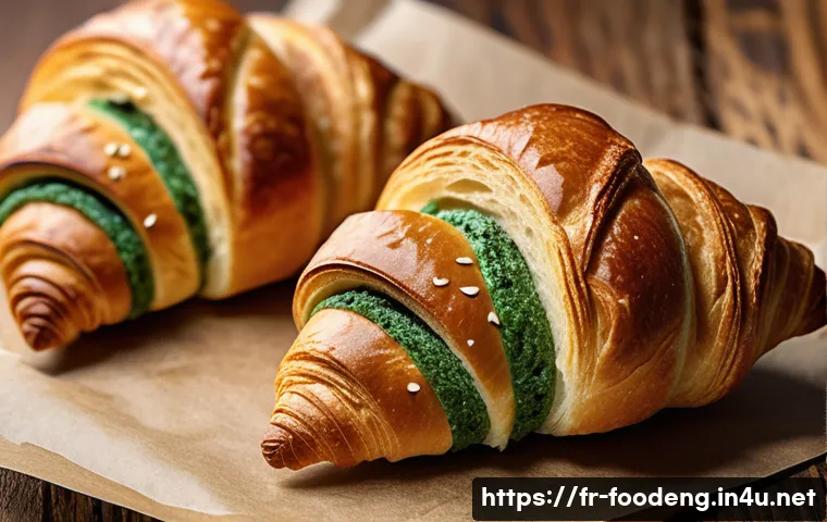 식품포장재 개발 트렌드 - Eco-Friendly Artisan Bakery Packaging**
A close-up, high-angle shot of a beautifully designed, minim...