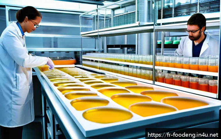 식품에서의 비타민 합성 연구 - A high-tech biotechnology laboratory in France focusing on microbial fermentation for vitamin produc...